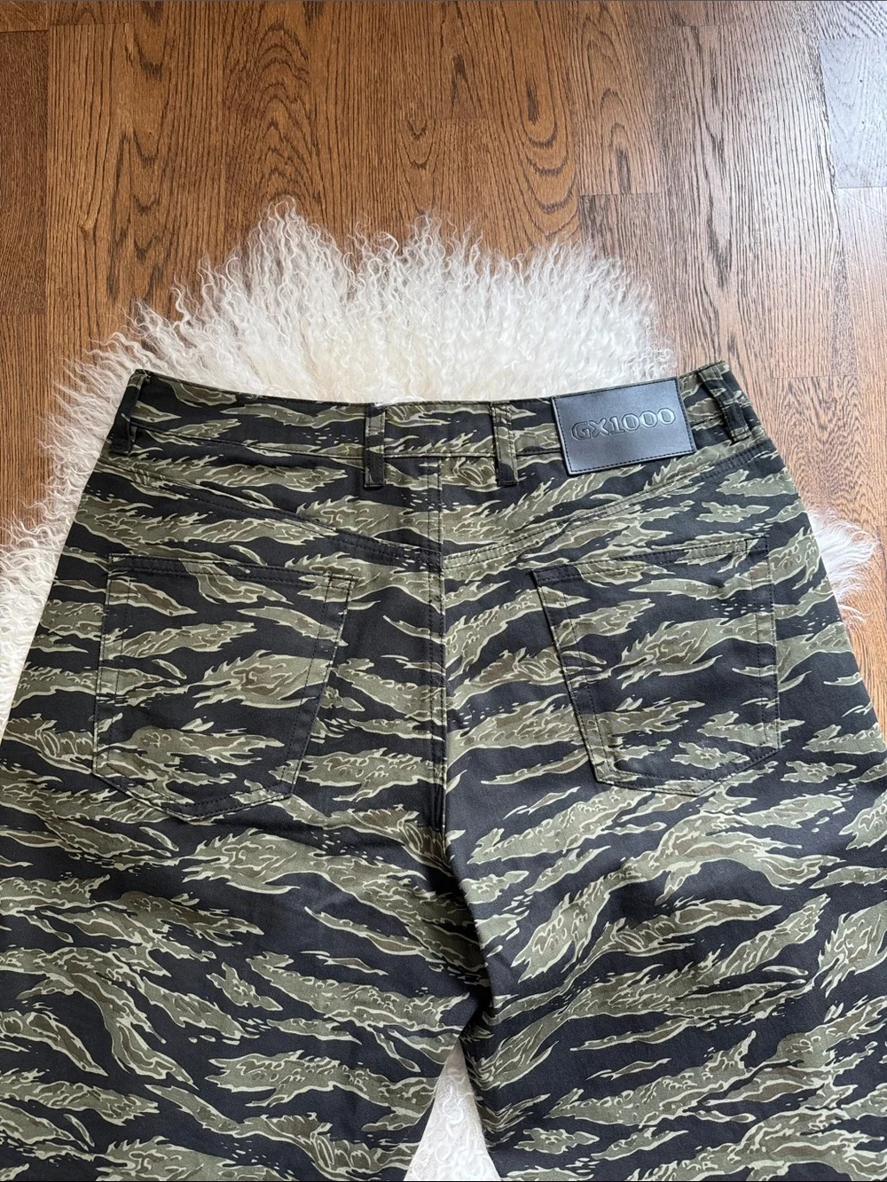 GX1000, Green Tiger-Stripe Casual Pants, sz 32